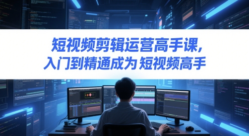 短视频剪辑运营高手课，入门到精通成为短视频高手-奇奇网创