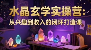 水晶玄学实操营：从兴趣到收入的闭环打造课-奇奇网创