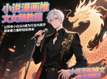 小说漫画推文女频教程，让所有小白从0成为行业内高手，简单暴力兼职轻松挣米-奇奇网创