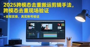 2025跨模态去重搬运剪辑手法，跨模态去重现场验证 +全程实操，真实账号验证-奇奇网创