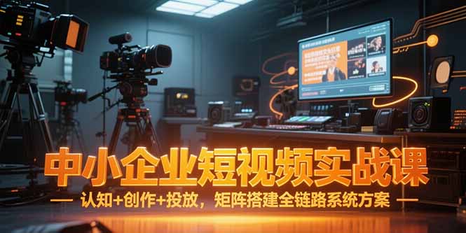 中小企业短视频实战课，认知+创作+投放，矩阵搭建全链路系统方案-奇奇网创