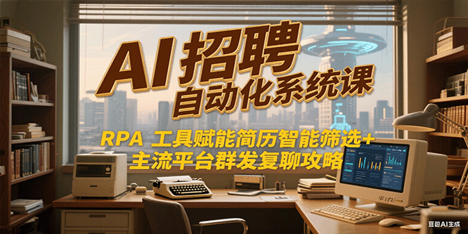 AI招聘自动化系统课，RPA工具赋能简历智能筛选+主流平台群发复聊全攻略-奇奇网创