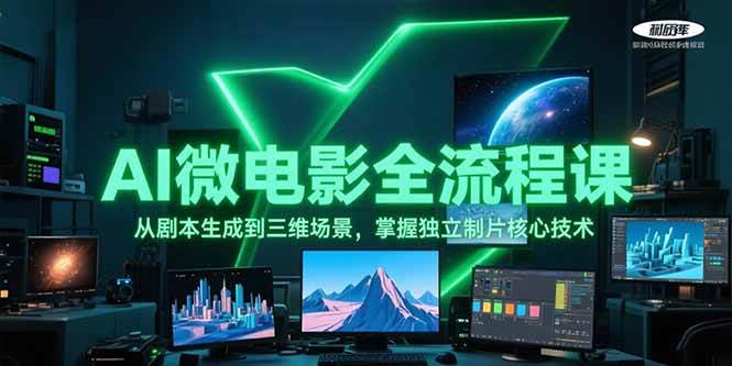 AI微电影全流程课，从剧本生成到三维场景，掌握独立制片核心技术-奇奇网创
