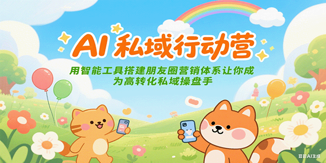 AI私域行动营：用智能工具搭建朋友圈营销体系让你成为高转化私域操盘手-奇奇网创