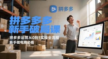 拼多多新手破局课，拼多多运营从0到1实操全流程，新手做电商必看-奇奇网创