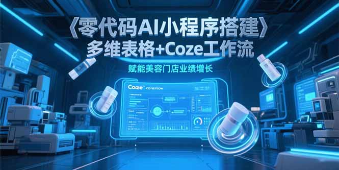 零代码AI小程序搭建，多维表格+Coze工作流，赋能美容门店业绩增长-奇奇网创