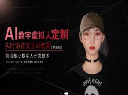 AI数字虚拟人定制，实时语音交互训练营(零基础)，前沿核心数字人开发技术-奇奇网创