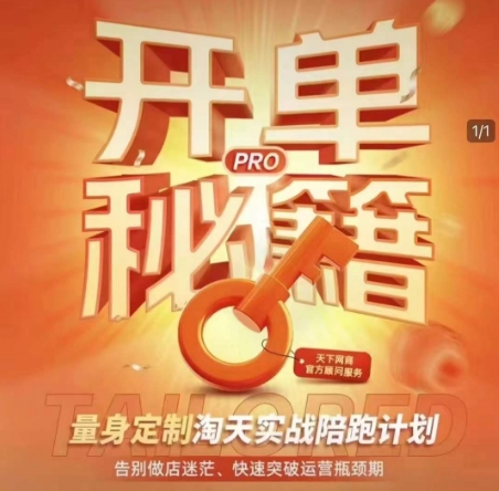淘宝开单秘籍PRO，量身定制淘天实战陪跑计划，告别做店迷茫、快速突破运营瓶颈期(更新6月)-奇奇网创