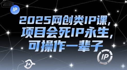 2025网创类IP课，项目会死IP永生，可操作一辈子-奇奇网创
