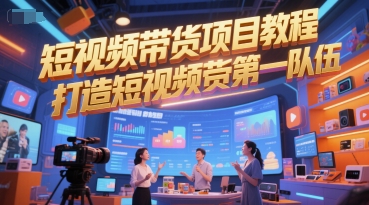 短视频带货项目教程，打造短视频带货第一队伍-奇奇网创