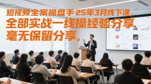 短视频全案操盘手25年3月线下课，全部实战一线操盘手经验分享，毫无保留分享，全是干货-奇奇网创