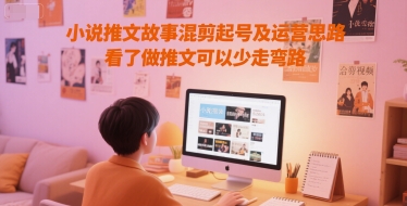 小说推文故事混剪起号及运营思路，看了做推文可以少走弯路-奇奇网创