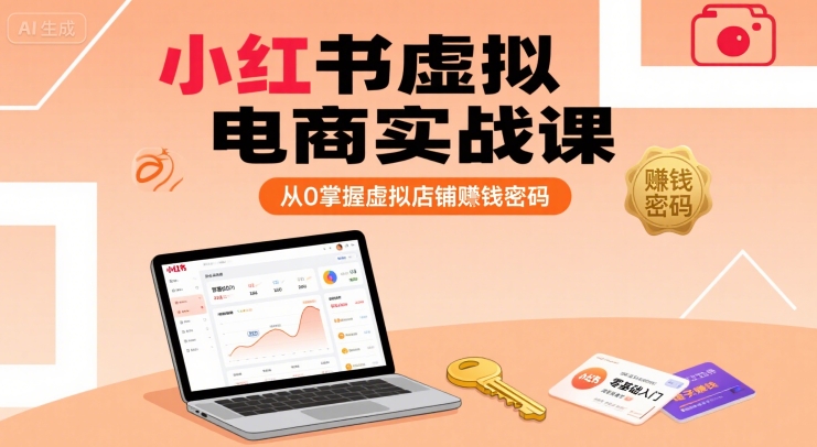 小红书虚拟电商实战课，从0掌握虚拟店铺賺钱密码-奇奇网创