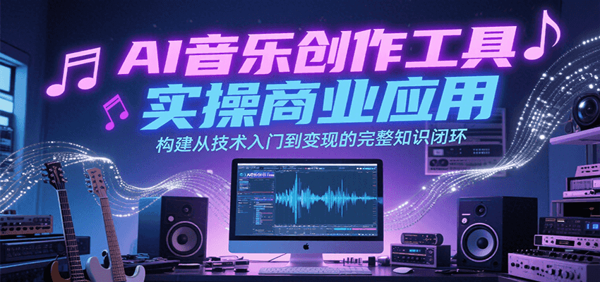AI音乐创作工具实操商业应用，构建从技术入门到变现的完整知识闭环-奇奇网创