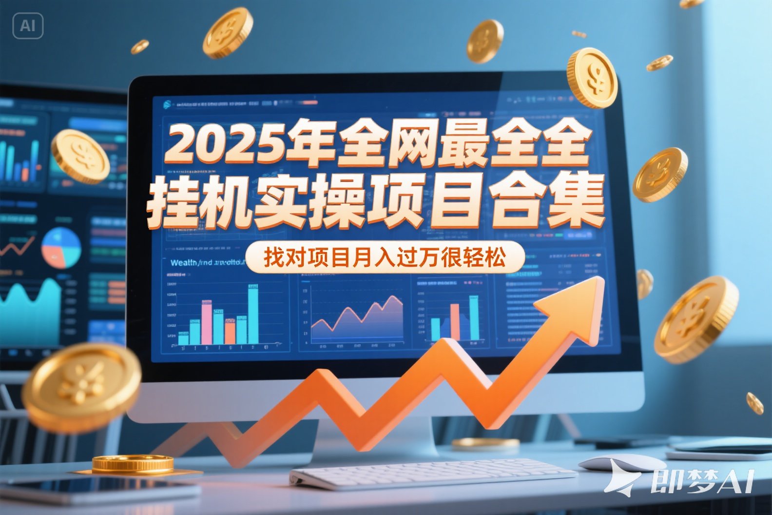 2025年挂机实操项目实操演练，挂机类型，AI直播类型，轻资产创业类型…-奇奇网创