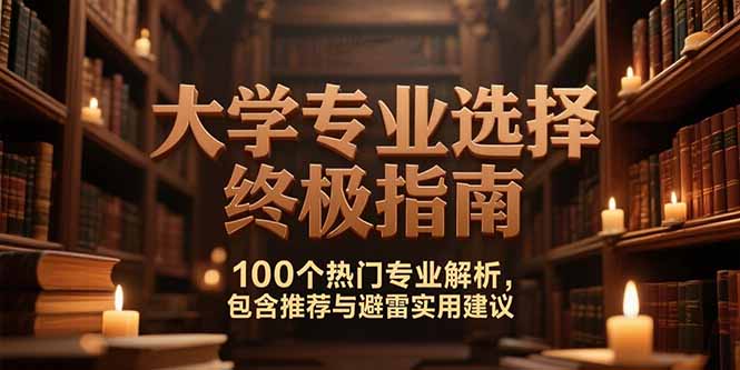 付费文：大学专业选择终极指南,100个热门专业解析,包含推荐与避雷实用建议-奇奇网创