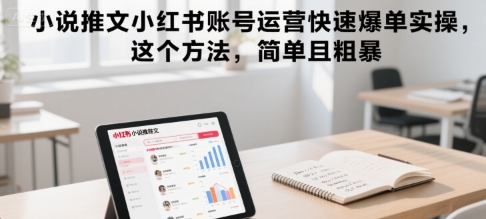 小说推文小红书账号运营快速爆单实操，这个方法，简单且粗暴-奇奇网创