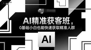 AI精准获客班，0基础小白也能快速获取精准人群-奇奇网创