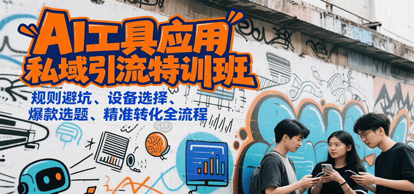 AI工具应用私域引流特训班，规则避坑、设备选择、爆款选题、精准转化全流程-奇奇网创