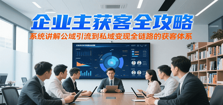 企业主获客全攻略，系统讲解公域引流到私域变现全链路的获客体系-奇奇网创