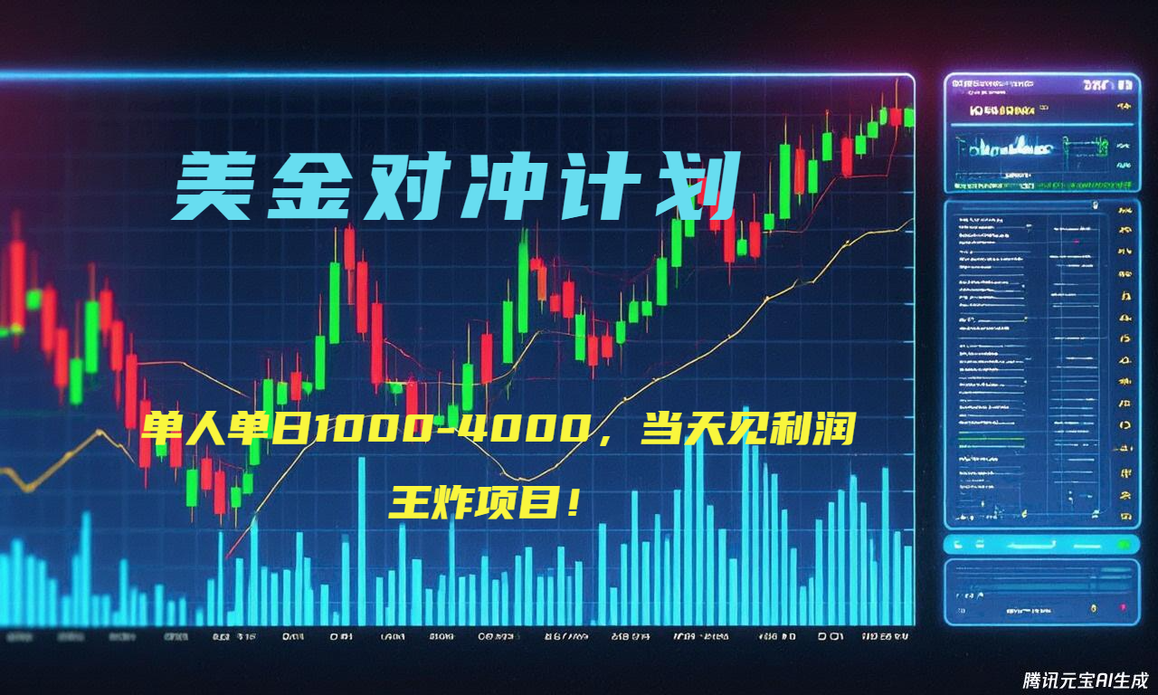 2025年最暴力项目“美金先登计划”最新最强对冲战法，每日实际收益1K-4K-奇奇网创