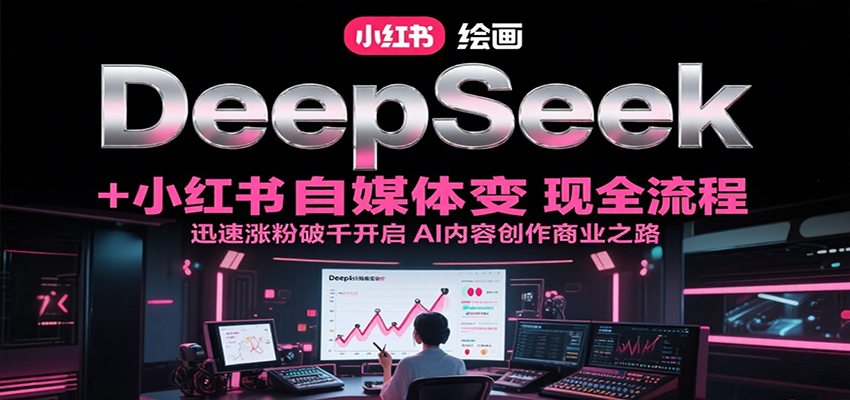 DeepSeek绘画+小红书自媒体变现全流程，迅速涨粉破千开启AI内容创作商业之路-奇奇网创