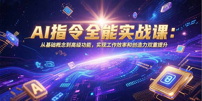 AI指令全能实战课：从基础概念到高级功能，实现工作效率和创造力双重提升-奇奇网创