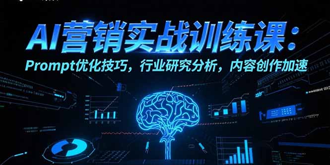 AI营销实战训练课：Prompt优化技巧，行业研究分析，内容创作加速-奇奇网创