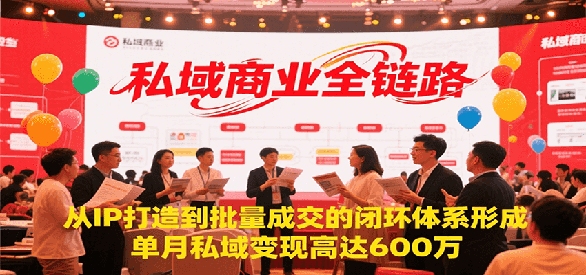 私域商业全链路，从IP打造到批量成交的闭环体系形成，单月私域变现600万-奇奇网创