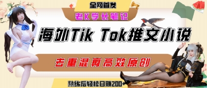 海外tiktok小说推文暴力项目，高停留率，高转化率，上手后一天搞顿饭钱不是问题-奇奇网创
