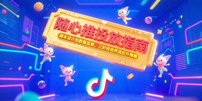 随心推投放指南，脚本设计加数据监测，三阶段自然流拉升策略-奇奇网创