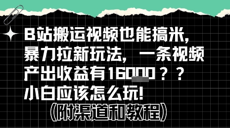 b站掘金计划？搬运视频也能挣拉新的收益，小白应该怎么玩！-奇奇网创
