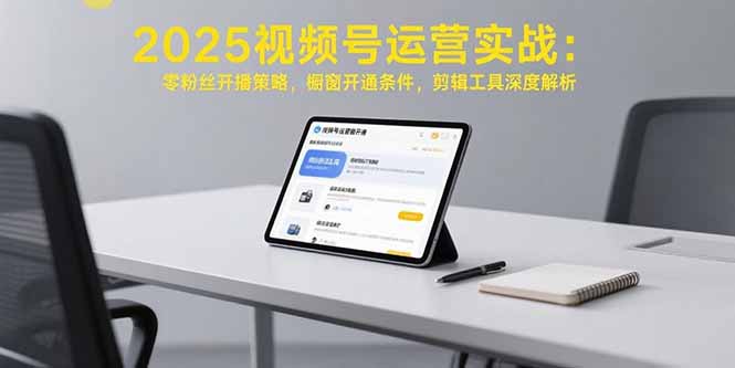 2025视频号运营实战：零粉丝开播策略，橱窗开通条件，剪辑工具深度解析-奇奇网创
