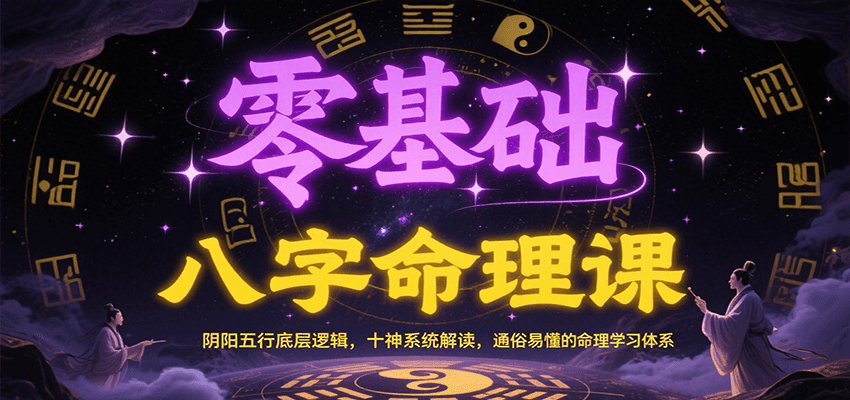 零基础八字命理课：阴阳五行底层逻辑，十神系统解读，通俗易懂的命理学习体系-奇奇网创