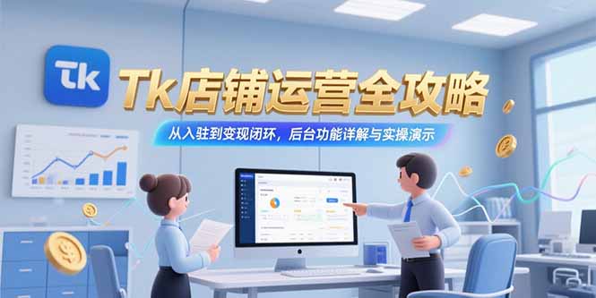 Tk店铺运营全攻略，从入驻到变现闭环，后台功能详解与实操演示-奇奇网创