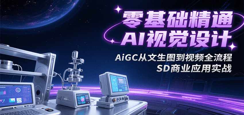 零基础精通AI视觉设计，AiGC从文生图到视频全流程，SD商业应用实战-奇奇网创