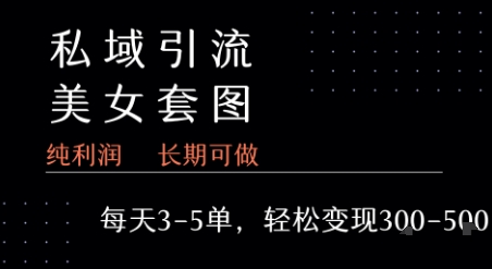 私域卖套图每天3-5单   每单利润99-2张+-奇奇网创