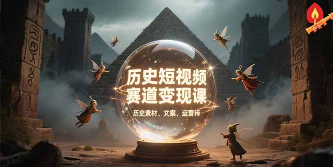 历史短视频赛道变现课，百集素材库应用，文案剪辑技巧，账号运营全案-奇奇网创