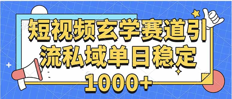 玄学赛道引流私域变现单日稳定1000+教程-奇奇网创