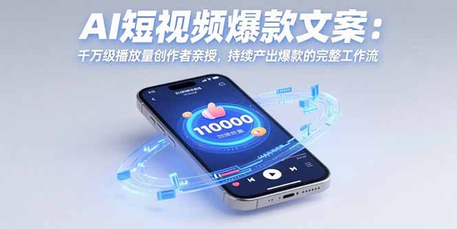 AI短视频爆款文案：千万级播放量创作者亲授，持续产出爆款的完整工作流-奇奇网创