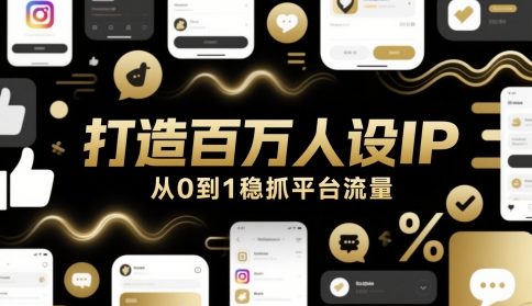 打造百万人设IP，从0到1稳抓平台流量-奇奇网创