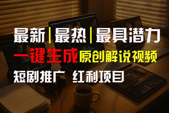 短剧推广新思路，AI一键生成原创解说视频，10分钟产出100条，30天赚了5.5w-奇奇网创
