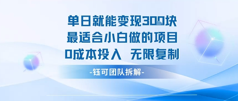 单日就能变现3张最适合小白做的项目0成本投入 无限复制-奇奇网创