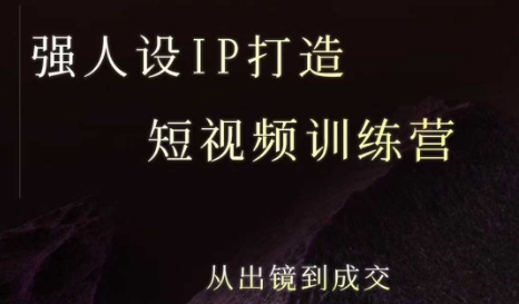 强人设ip打造课，8月​最新5天短视频ip训练营，从出镜到成交-奇奇网创