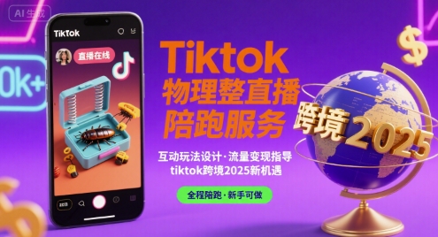 Tiktok物理整蛊直播陪跑服务-tiktok跨境2025-奇奇网创