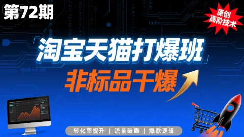 淘宝天猫打爆班原创高阶技术第72期，非标品干爆-奇奇网创