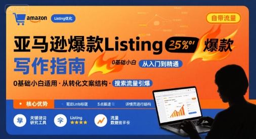 亚马逊爆款Listing写作方法，亚马逊0基础小白也能写爆款自带流量的Listing-奇奇网创