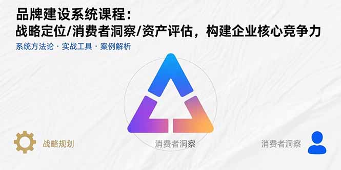 品牌建设系统课程：战略定位/消费者洞察/资产评估，构建企业核心竞争力-奇奇网创