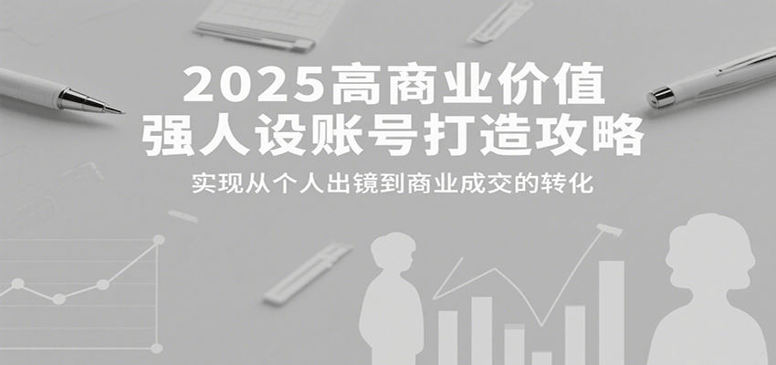 2025高商业价值强人设账号打造攻略，实现从个人出镜到商业成交的转化-奇奇网创