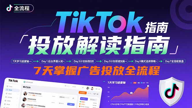 TikTok投放解读指南：后台操作/计划建立/模式选择，7天掌握广告投放全流程-奇奇网创